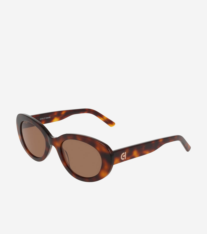 Women's Women's Bold Oval Sunglasses-Tortoise