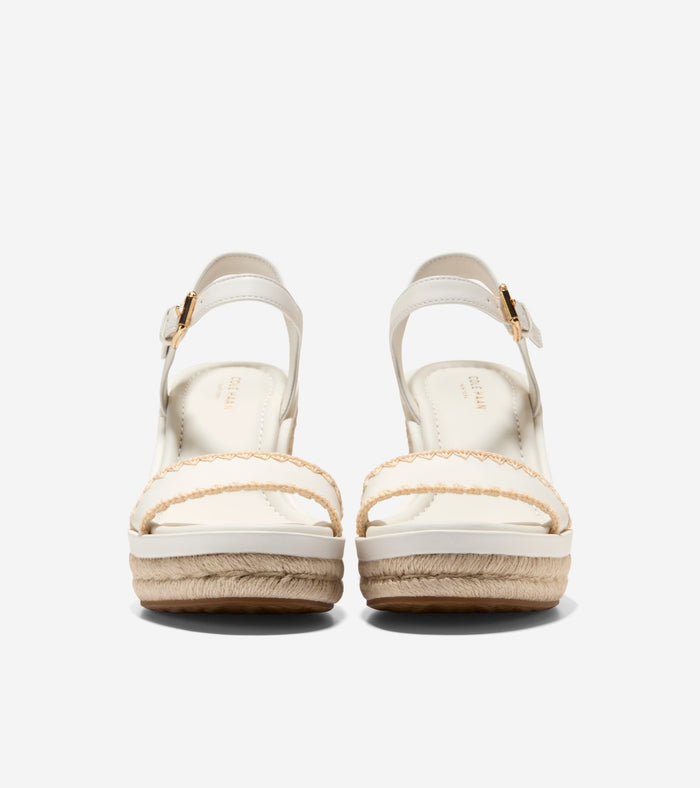Women's Cloudfeel Asbury Espadrille Wedge Sandals-Powder-Natural Raffia