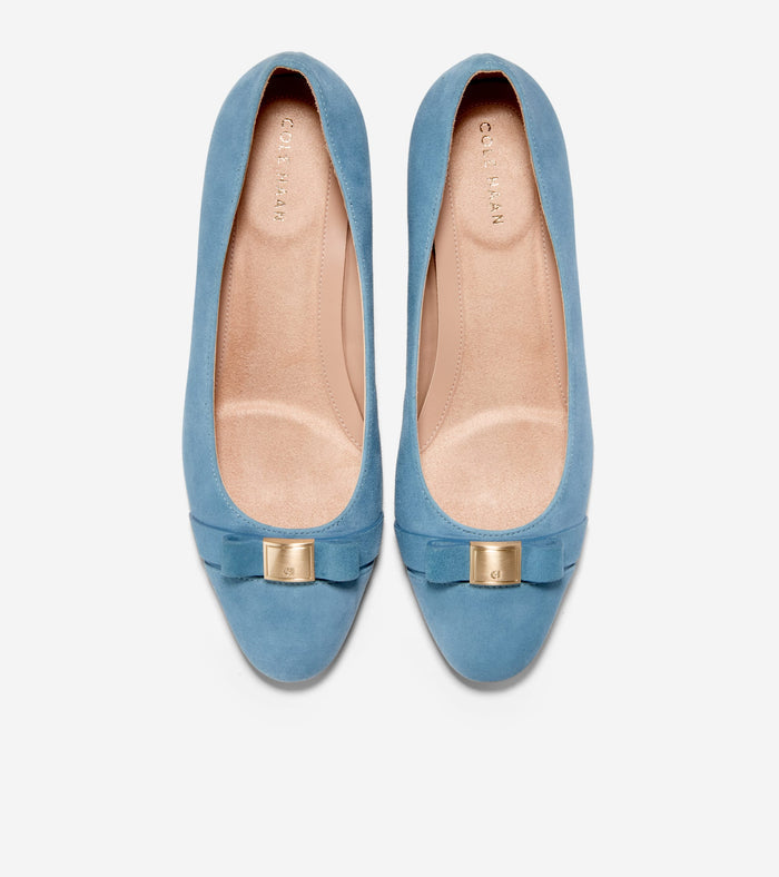 Women's Go-To Malta Bow Wedges-Provincial Blue