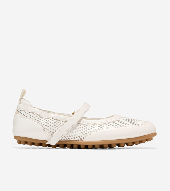 Women's GrandPrø Travina Mary Jane Ballet Flats-Powder