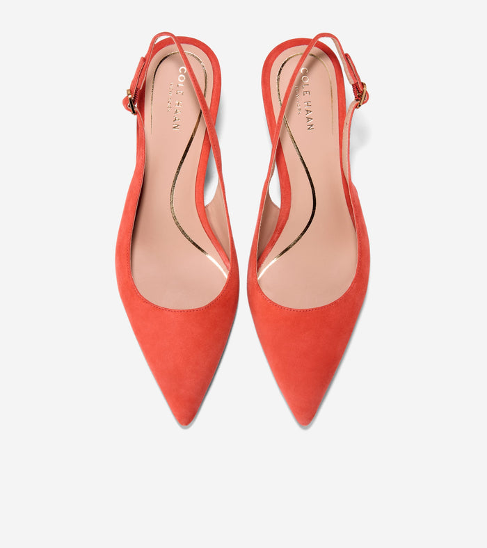 Women's Hansell Slingback Pumps-Summer Fig-Stacked Heel