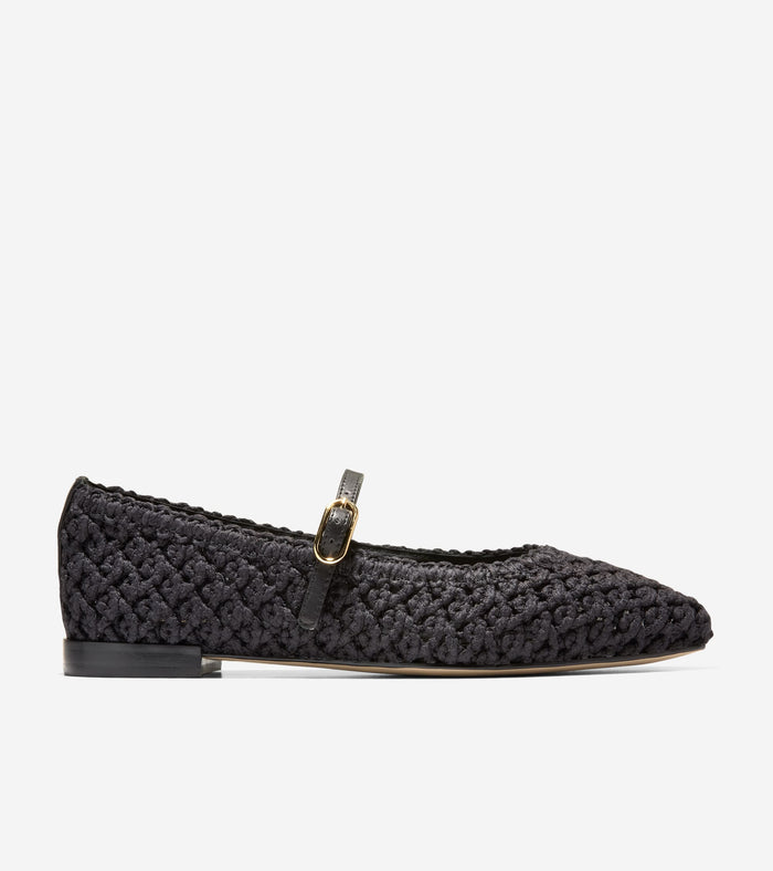 Women's Harlan Mary Jane Ballet Flats-Black