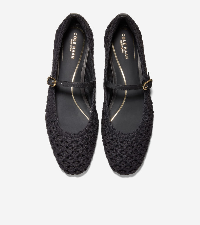 Women's Harlan Mary Jane Ballet Flats-Black