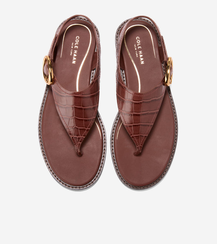 Women's Kami Thong Sandals-Mahogany Croc Print