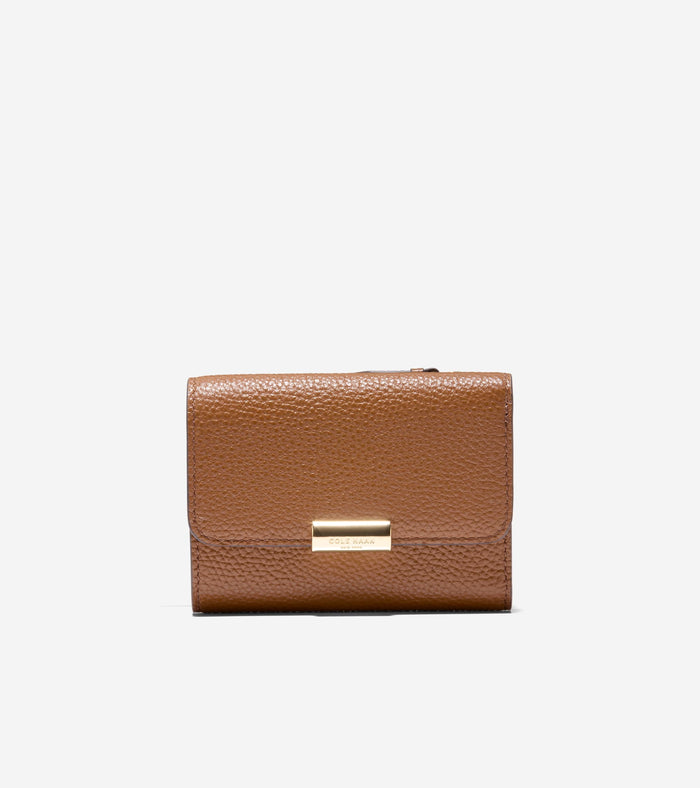 Women's Rachel Compact Wallet with Removable Card Case-New Caramel