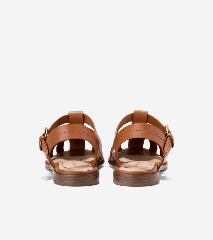 Women's Rosette Fisherman Sandals-British Tan