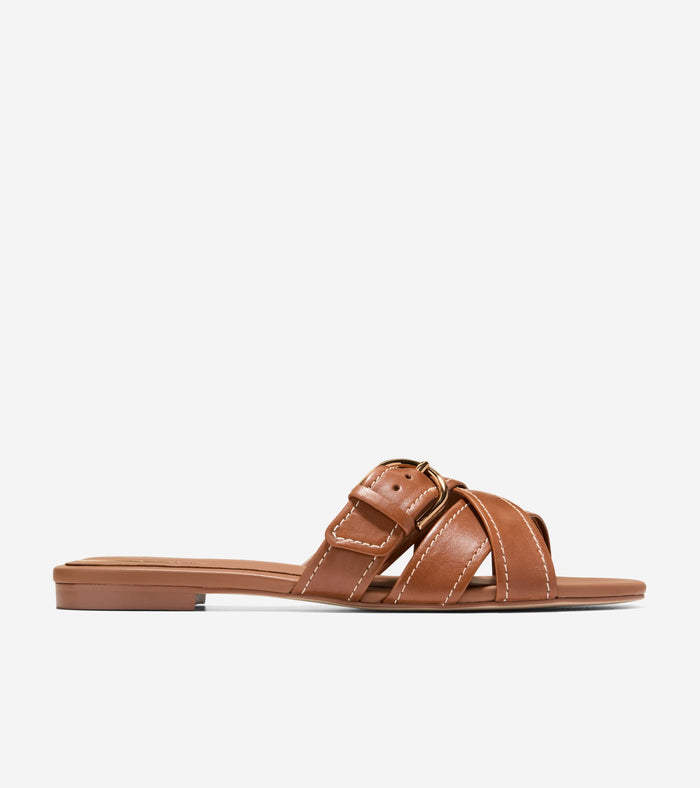 Women's Velma Buckle Slide Sandals-British Tan