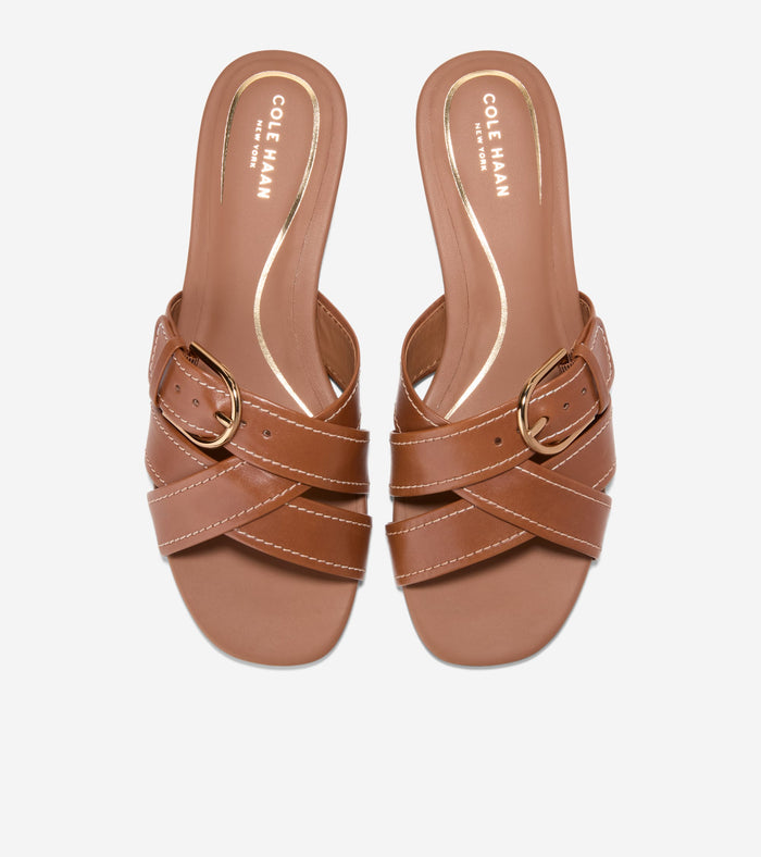 Women's Velma Buckle Slide Sandals-British Tan