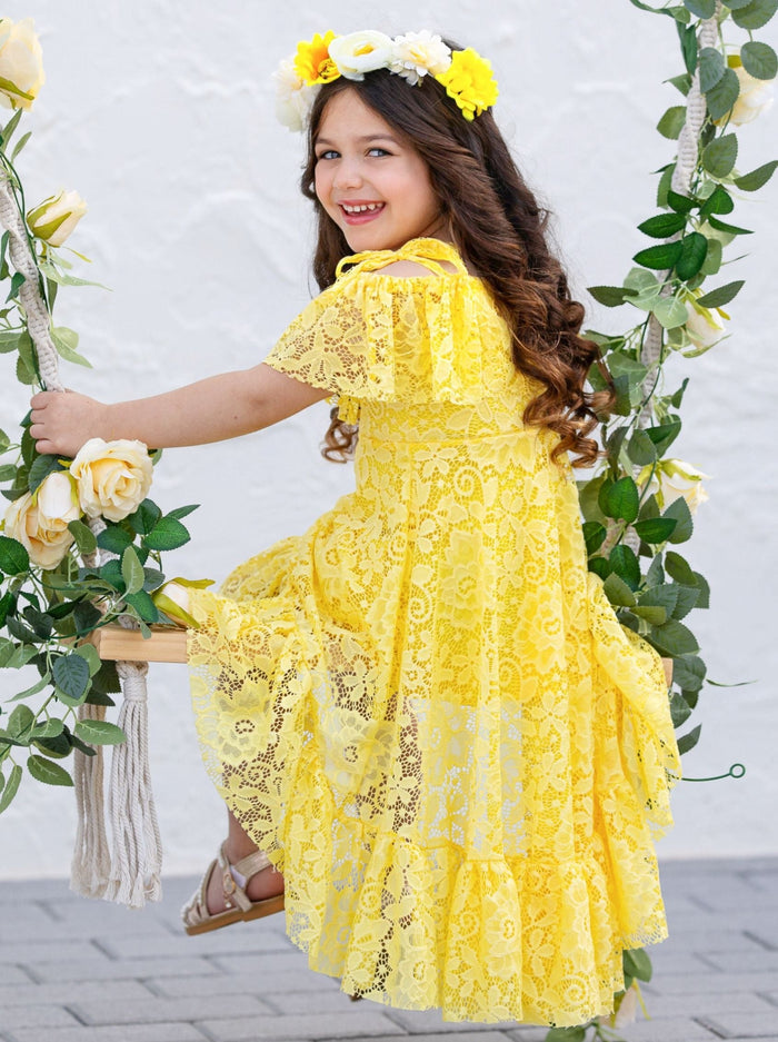 You Are My Sunshine Cold Shoulder Maxi Sundress Mia Belle Girls