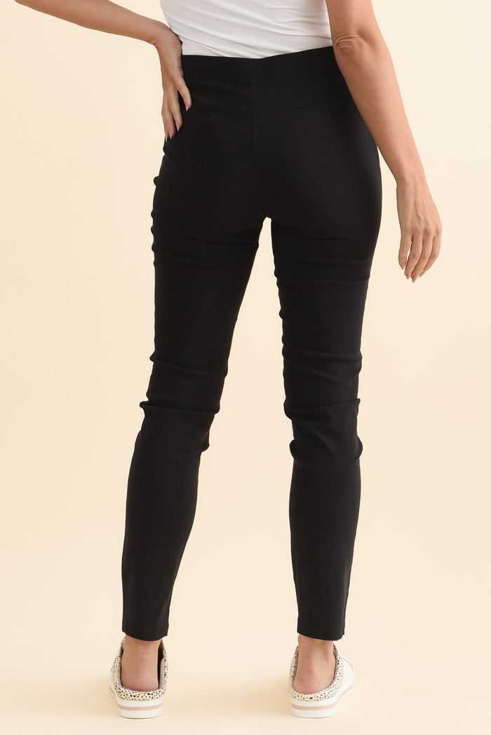 Zara Black Stretch Full Length Pants, alt text|model:MJ