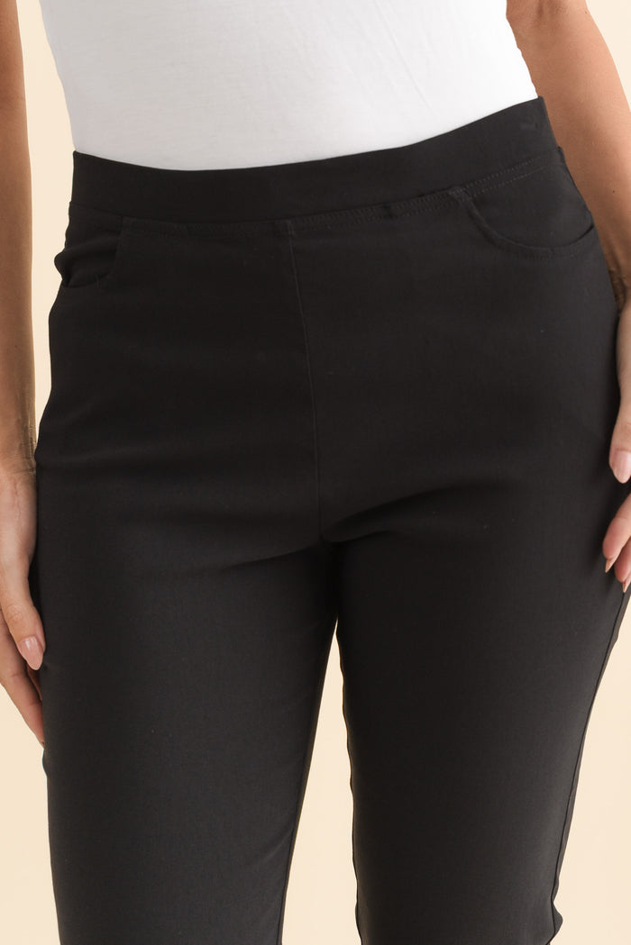 Zara Black Stretch Full Length Pants, alt text|model:MJ